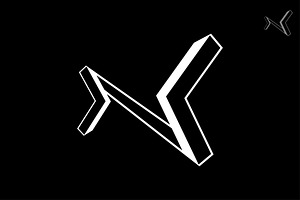 Isometric Letter N Logo