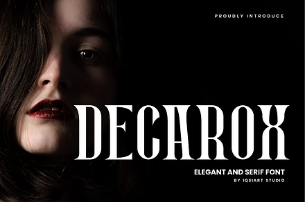 Decarox - Luxury Bold Font, a Serif Font by Iqsiart Studio