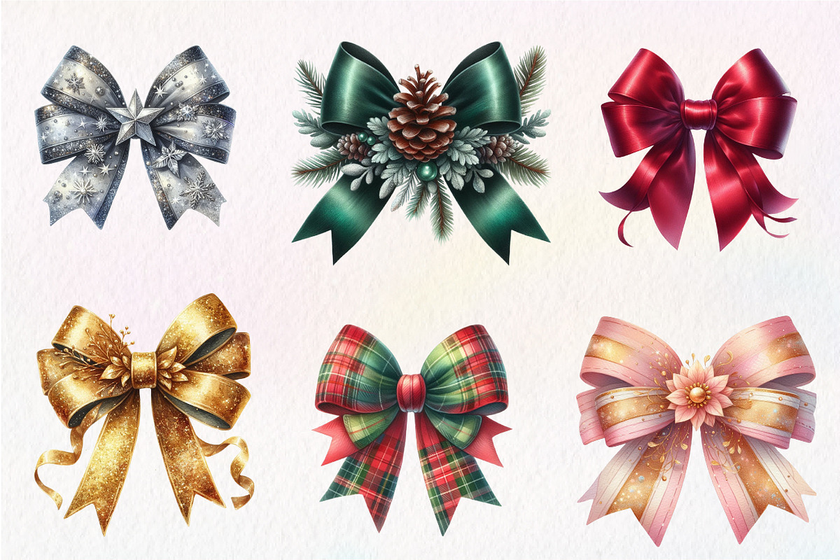 Christmas Bow Sublimation Bundle, an Illustration by CreationArt (Photo 3 of 5)