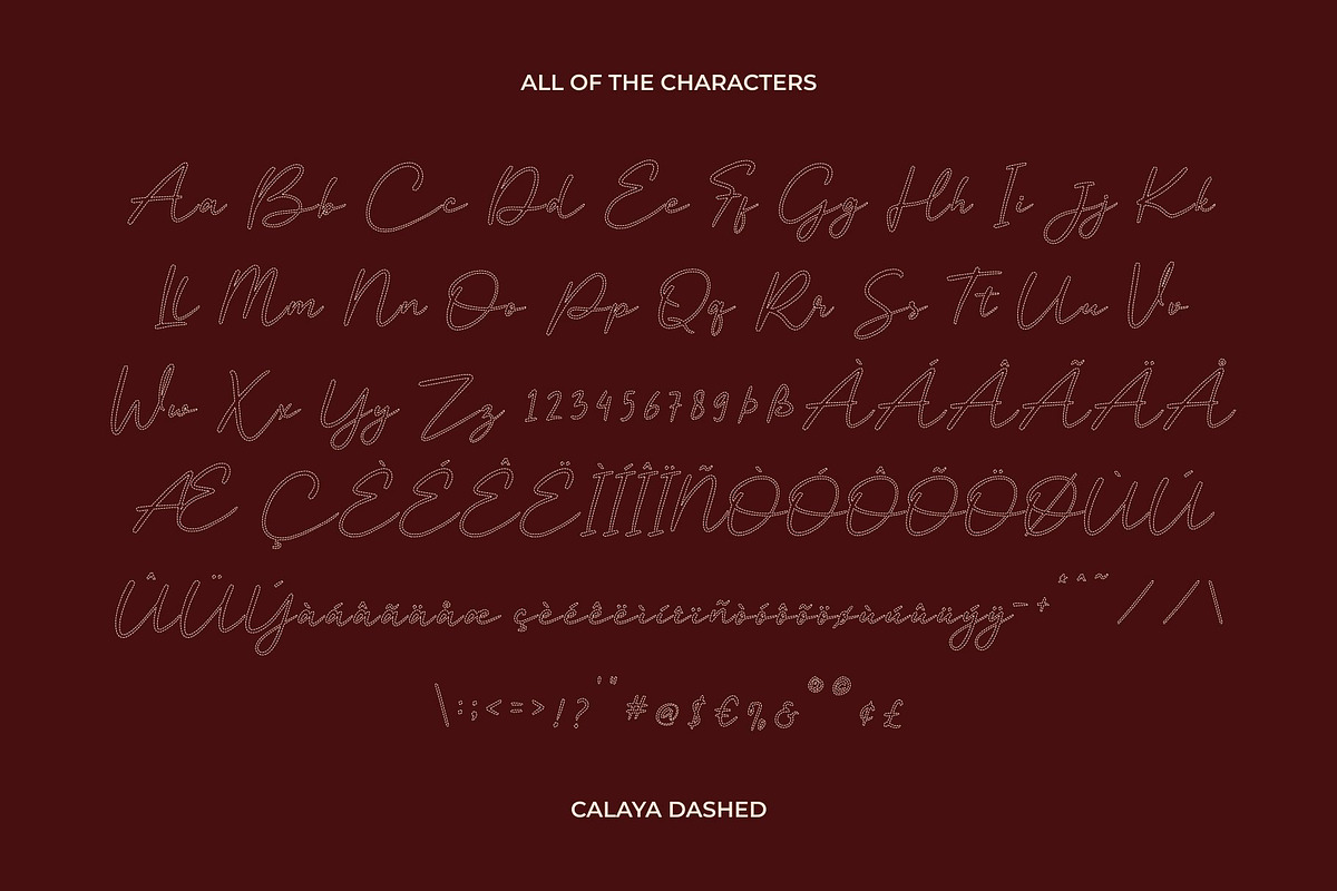 Calaya Dashed, a Script Font by Craft Supply Co. (Photo 8 of 8)