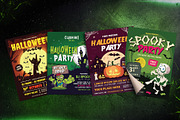 Bundle Halloween Party Flyer Set, a Flyer Template by Totem Design Studio (Thumbnail 1 of 5)