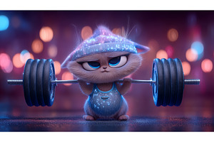 This image of a cute cat lifting, an Animal Photo by ZinetroN