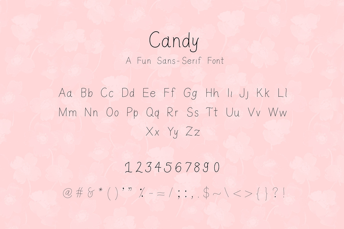 Candy - A handmade sans serif font, a Sans Serif Font by BohoCalligraphy (Photo 2 of 5)