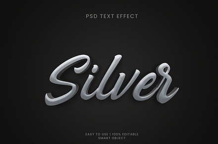 Silver Text Effect, a Layer Style Add-On by Navy Graphic