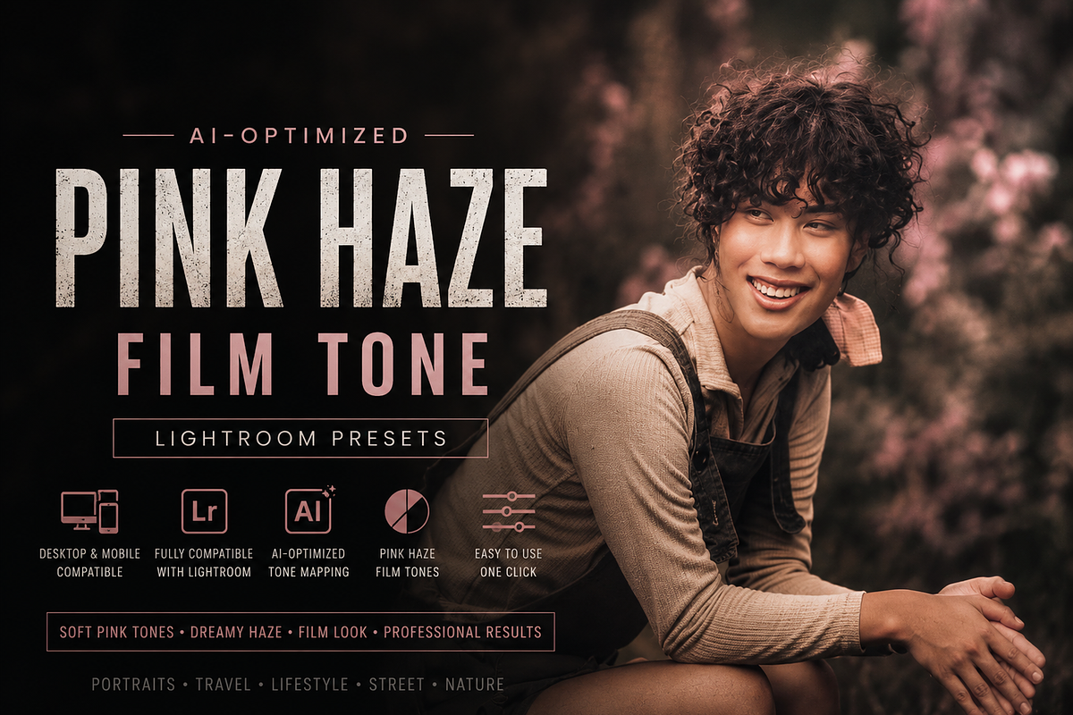 Pink Haze Film Tone Lightroom Preset, a Preset Add-On by AAA Presets (Photo 1 of 13)