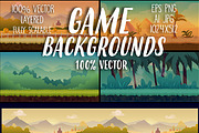 Cartoon Backgrounds Set, an Illustration by 2dvillShop (Thumbnail 1 of 2)