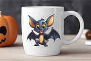 Cute Halloween bats. TShirt Sticker., an Animal Illustration by KENO Mascots (Thumbnail 4 of 9)
