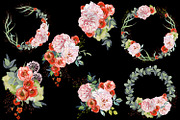 Bouquet of watercolor flowers Garden, an Illustration by ElenazlataArt (Thumbnail 3 of 6)
