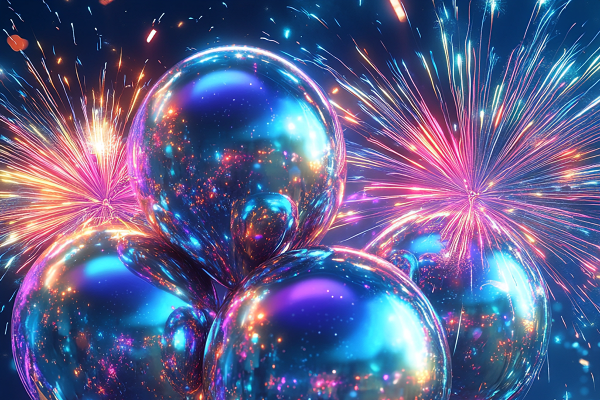 New Years Glowing Futuristic Effects, a Background Graphic by Printable Treasure (Photo 2 of 4)