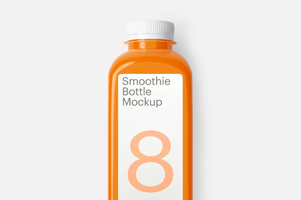 Smoothie Bottle Mockup, a Packaging Mockup by GraphicWave (Photo 4 of 10)