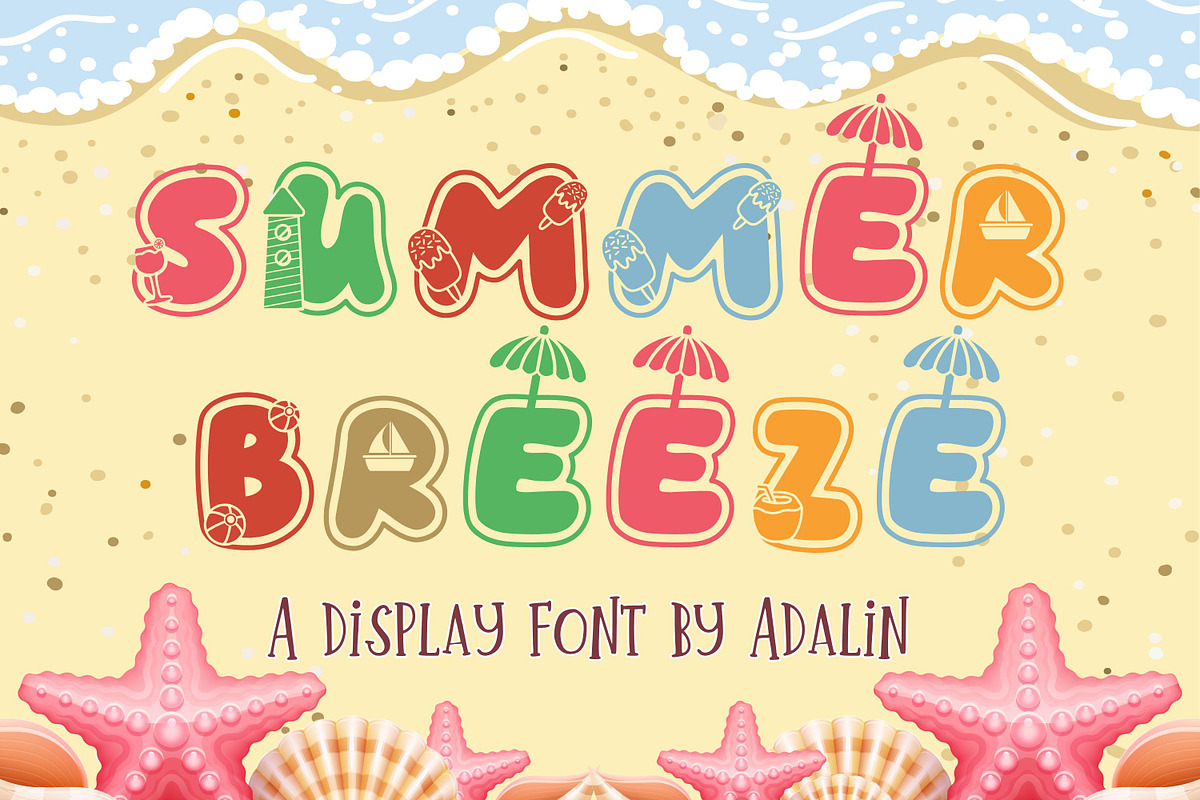 Summer Breeze Font, a Sans Serif Font by Adalin Shop (Photo 1 of 4)