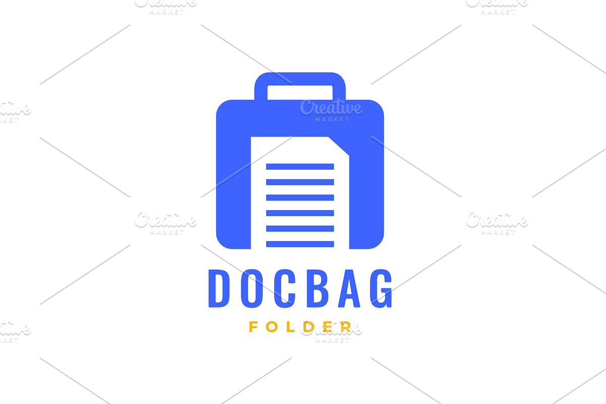 paper folder with bag document logo, a Branding & Logo Template by devastd