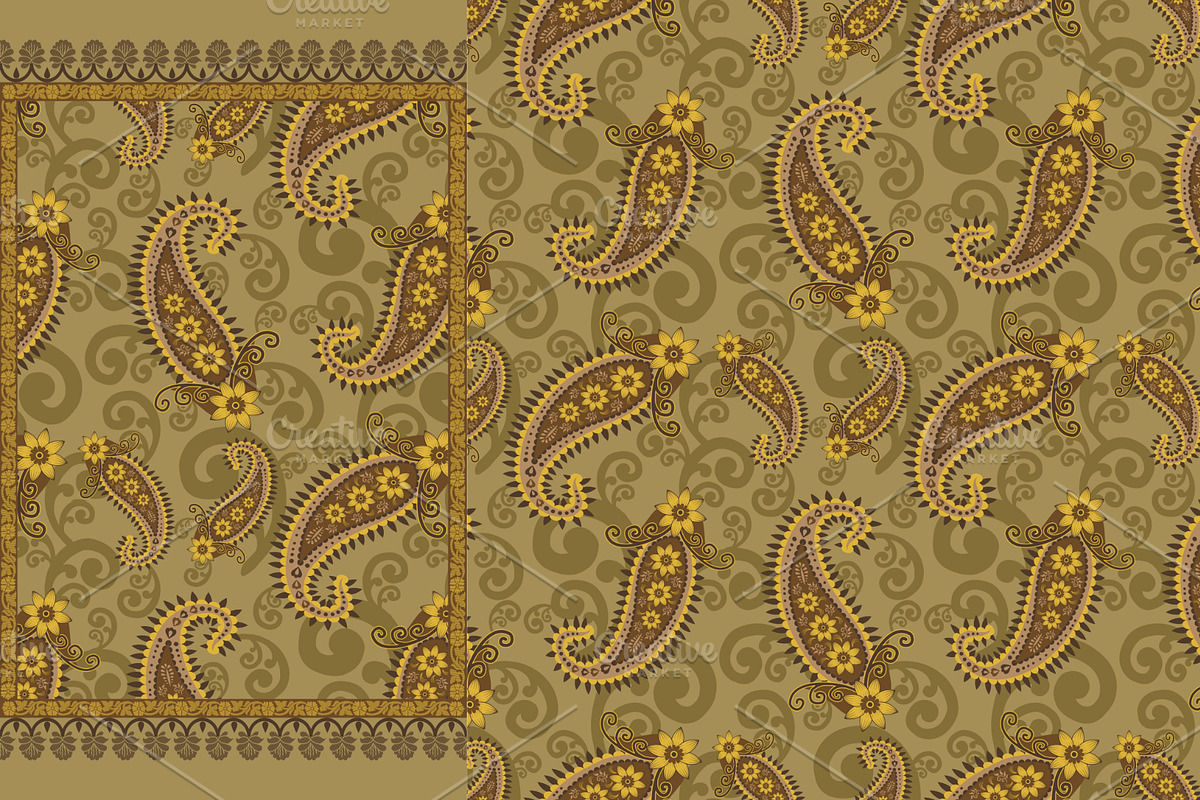 Indian Paisley Scarf Designs, a Pattern Graphic by ThaiByGaew (Photo 3 of 3)