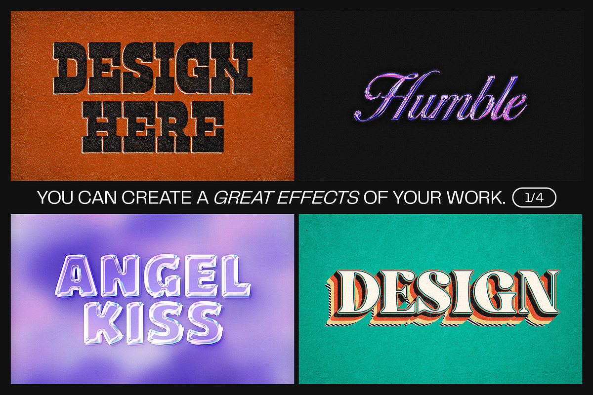 12 Text Effect Templates, a Layer Style Add-On by iDoodle Studio (Photo 3 of 6)