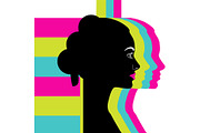 Women's Profile Pop Poster, a Person Illustration by Sharon Schwalbe (Thumbnail 4 of 5)