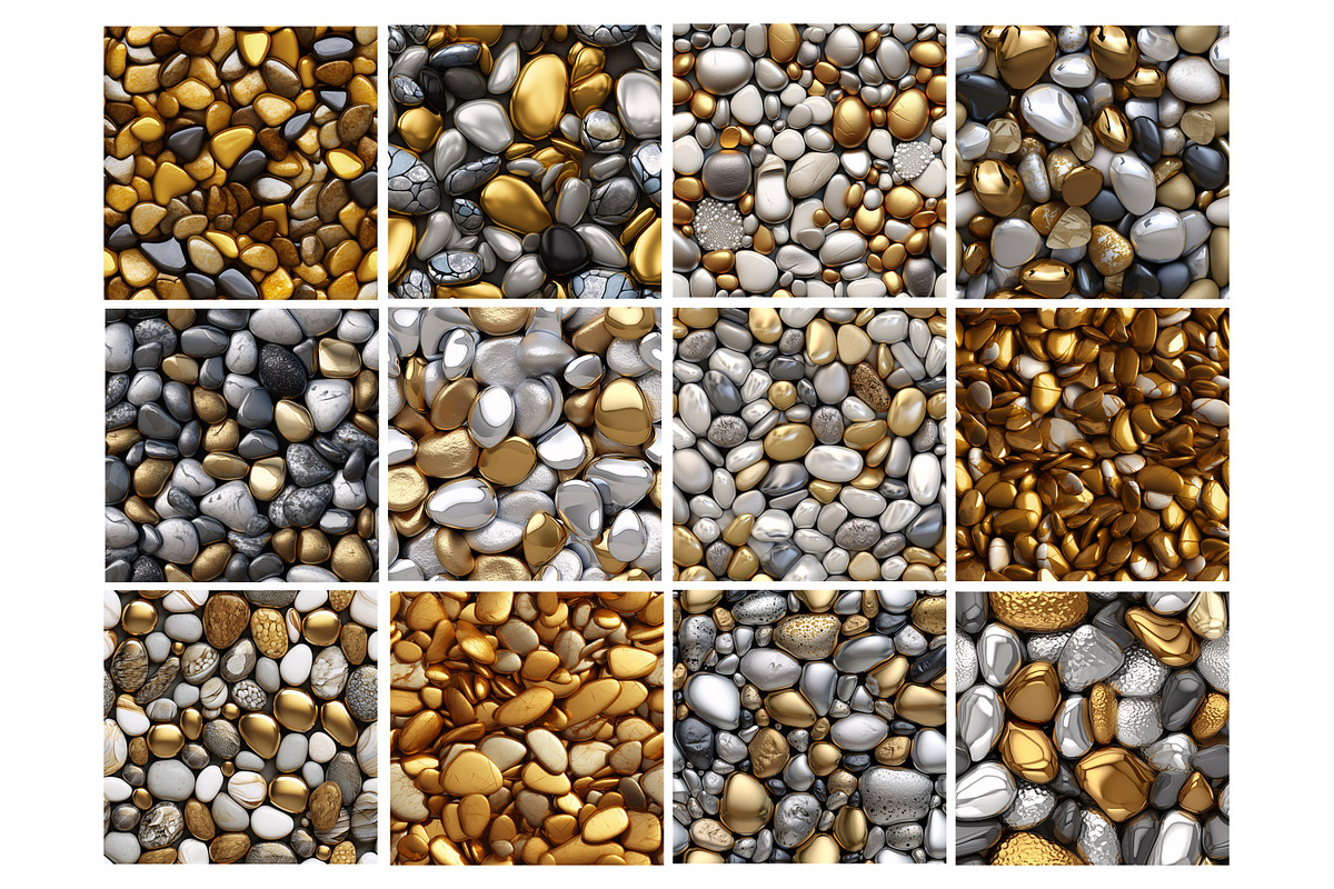 Golden Stones Seamless Pattern, a Pattern Graphic by Forhadx5 (Photo 5 of 9)