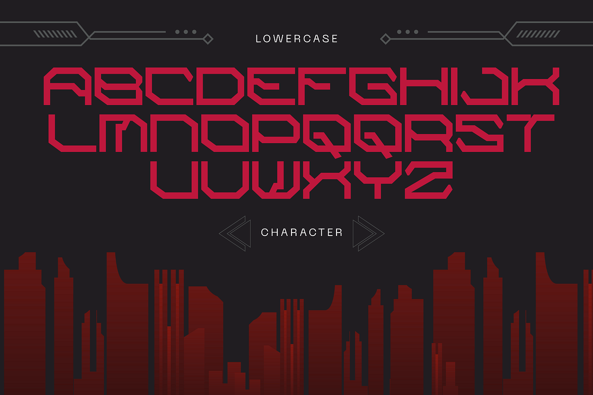 Alpha Cyberpunk - Modern Sci-fi Font, a Sans Serif Font by Nirmana Visual (Photo 4 of 9)