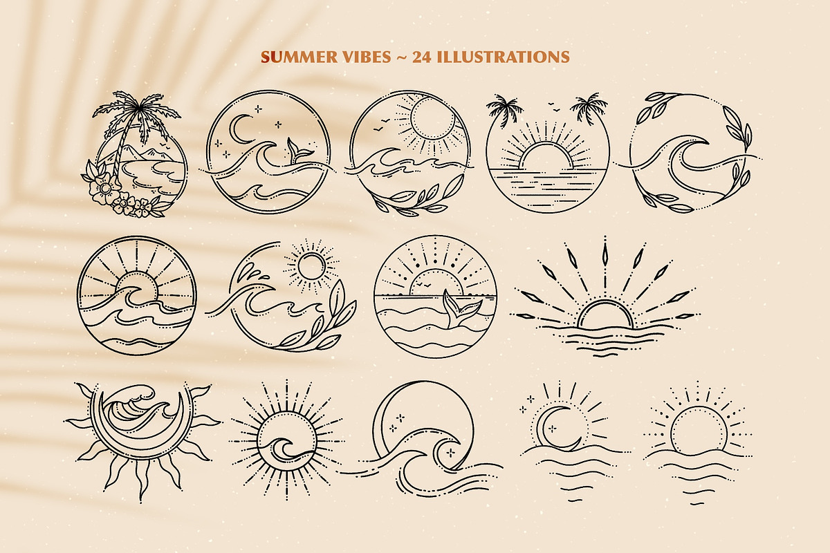 Summer vibes. Graphic collection., a Person Illustration by heyXeni (Photo 3 of 11)