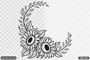 Sunflower Frame SVG PNG Bundle, an Illustration by Actual Pixel (Thumbnail 5 of 23)