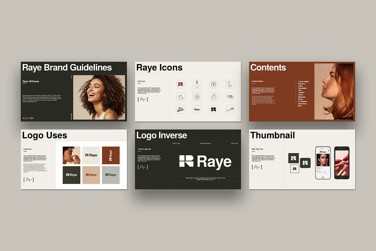 Raye Brand Guidelines Template, a Presentation Template by slidestock55 (Photo 12 of 13)