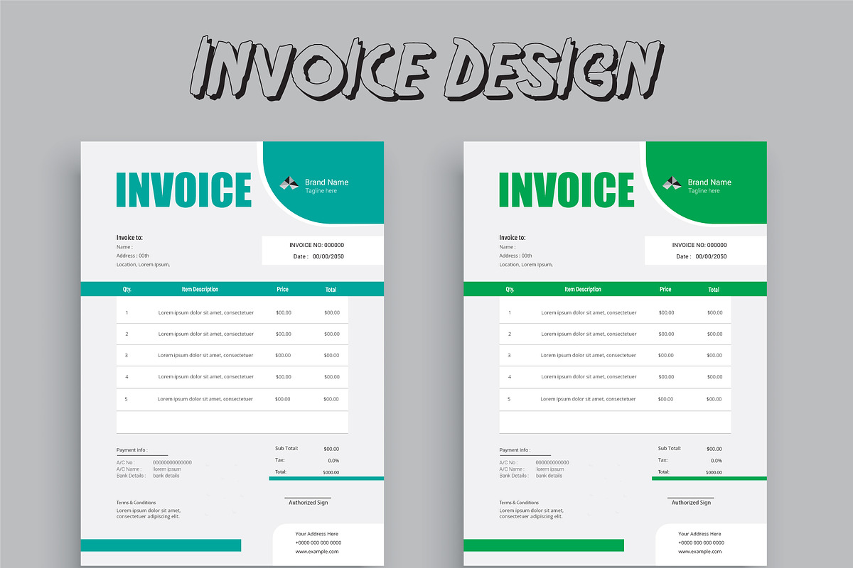 New Annual Invoice Set, a Stationery Template by hkmonir (Photo 1 of 3)