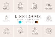Line logos CANVA & AI, a Branding & Logo Template by Alisovna (Thumbnail 1 of 13)