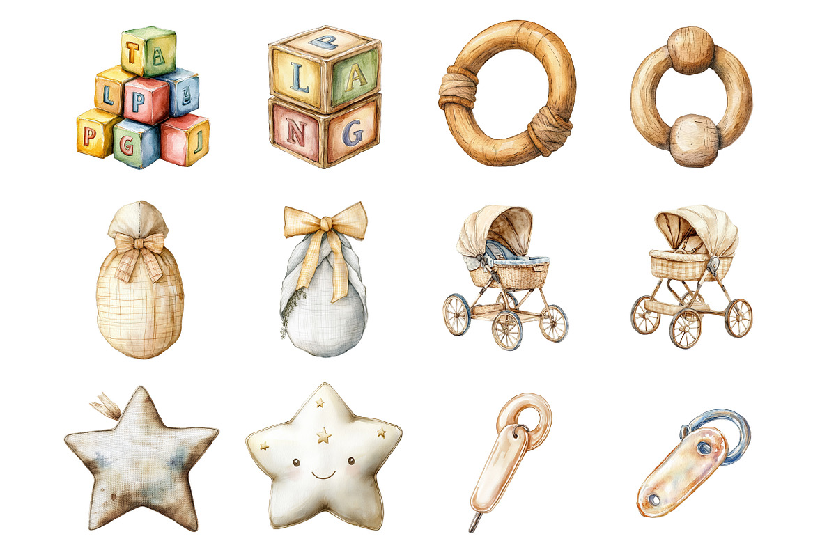 Neutral Baby Watercolor, an Illustration by Design Market (Photo 2 of 3)