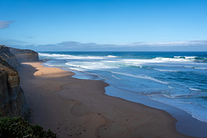 Clifton Beach and Twelve Apostles along the Great Ocean Road, Au, a Nature Photo by GoodGoods