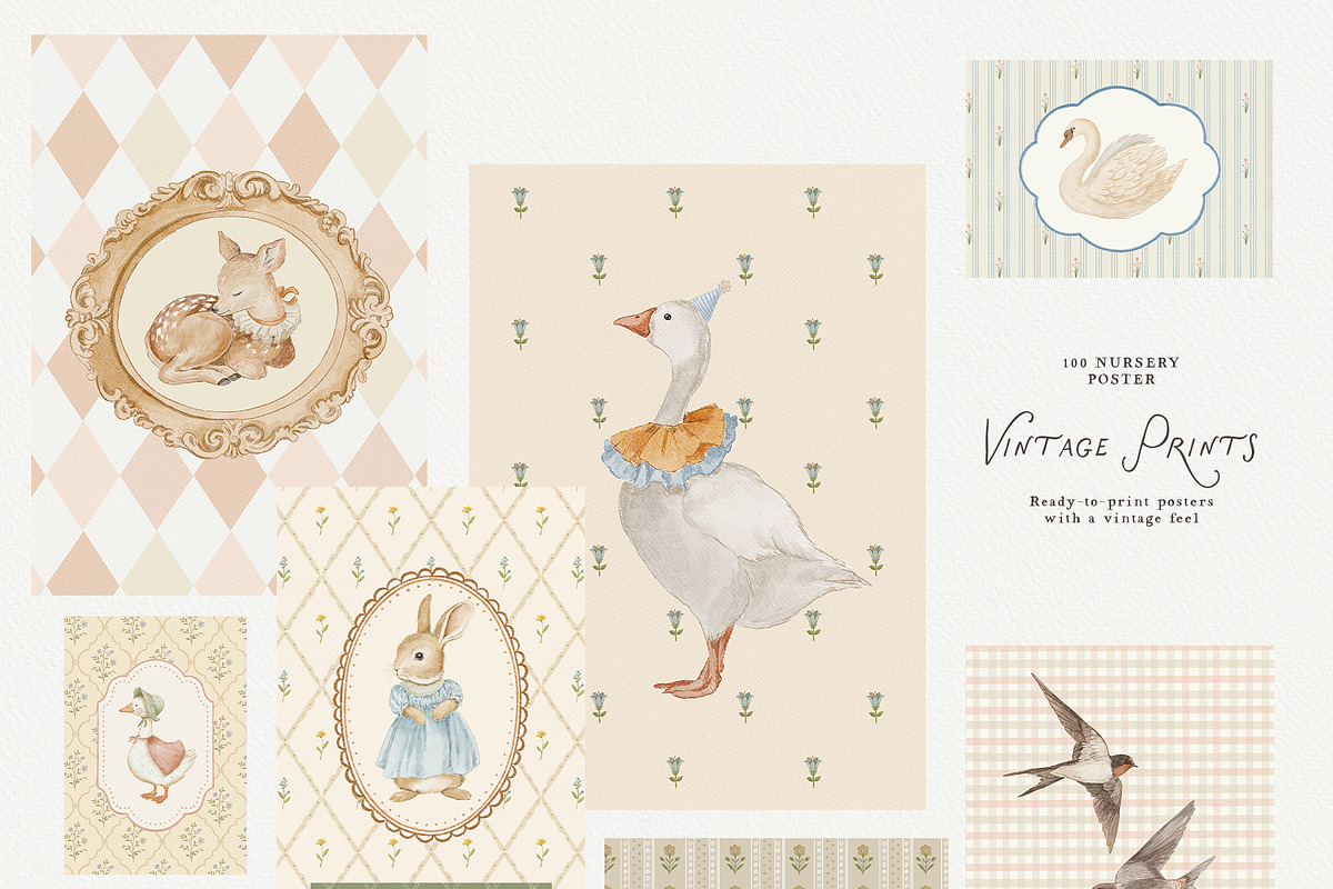 The Gentle Storybook Vintage Prints, a Background Graphic by Muse Artist (Photo 19 of 26)
