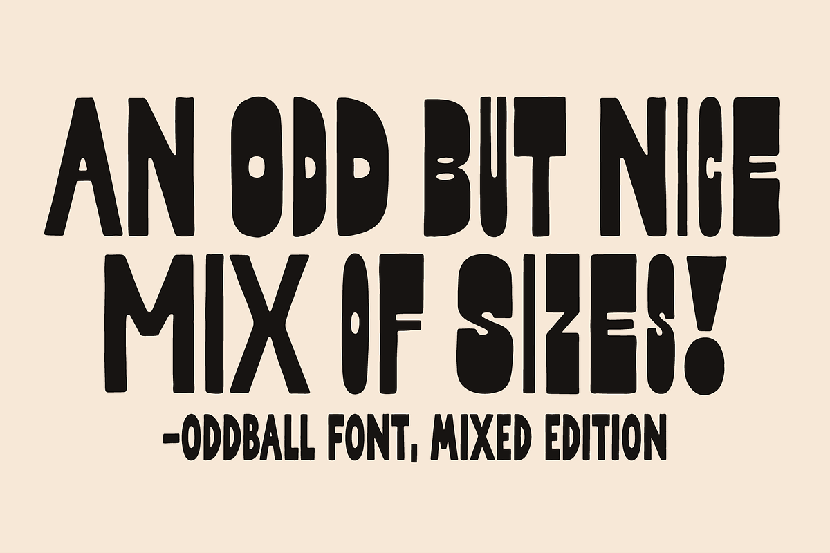 Oddball Mixed - Hand-lettered Font, a Font by Studio Funshop by Kelli (Photo 6 of 8)