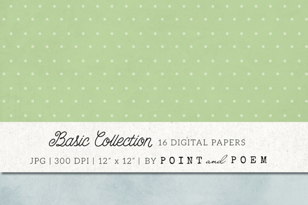 Polka Dots & Chevron digital paper preview 3
