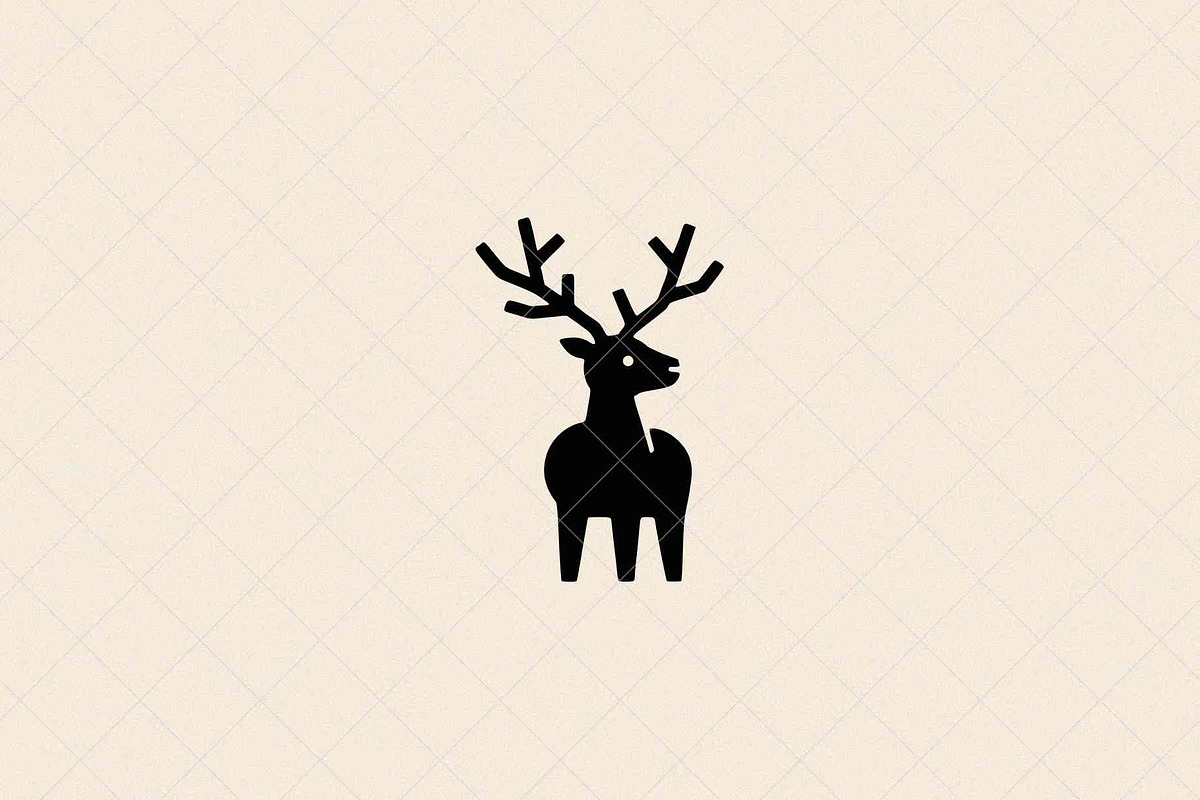 Minimalist Deer Icon Stag, an Animal Illustration by Vectorium Studio (Photo 1 of 4)