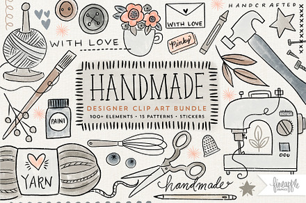 HANDMADE CLIPART BUNDLE