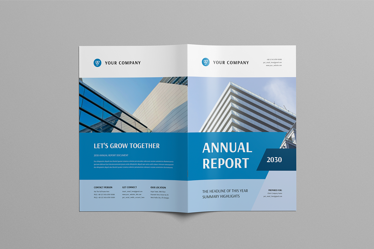Annual Report | Canva, MS Word, Indd, a Brochure Template by Leaflove (Photo 9 of 10)