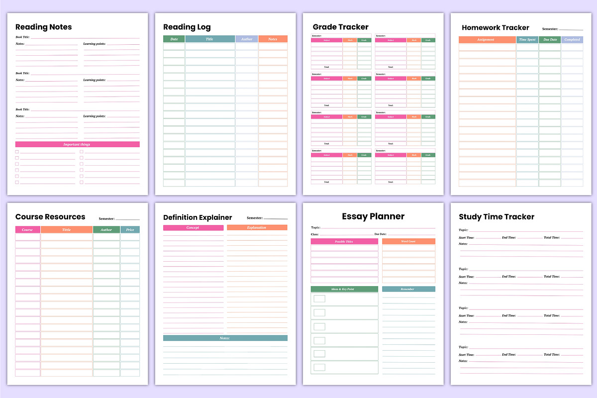 2026 Student Planner Canva Kdp, a Stationery Template by Mustafiz (Photo 3 of 6)