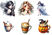 Pin-Up Ghost Girl Clipart, an Illustration by DreamArtGraphic (Thumbnail 4 of 5)