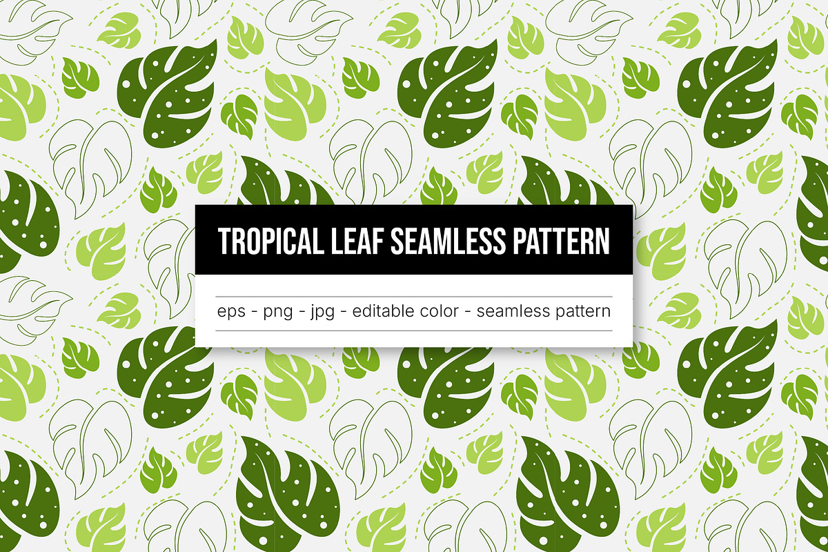 Tropical Leaf Seamless Pattern, a Pattern Graphic by Sundaylab (Photo 1 of 3)