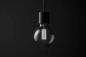 Elegant hanging light fixture with b, a Photo by Tanuart