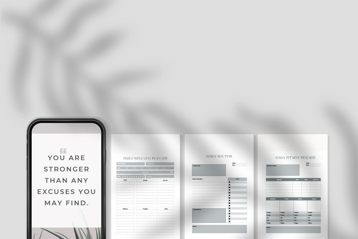 Health and Wellness Planner PLR, a Print Template by Brand Your Biz Co. (Photo 4 of 6)