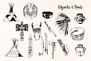 Tribal Sketche Pack, Native American, a Person Illustration by ArtPavo (Thumbnail 6 of 13)