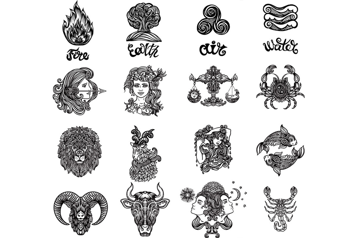 Set of beautiful zodiac signs, an Animal Illustration by shik-shik (Photo 4 of 7)