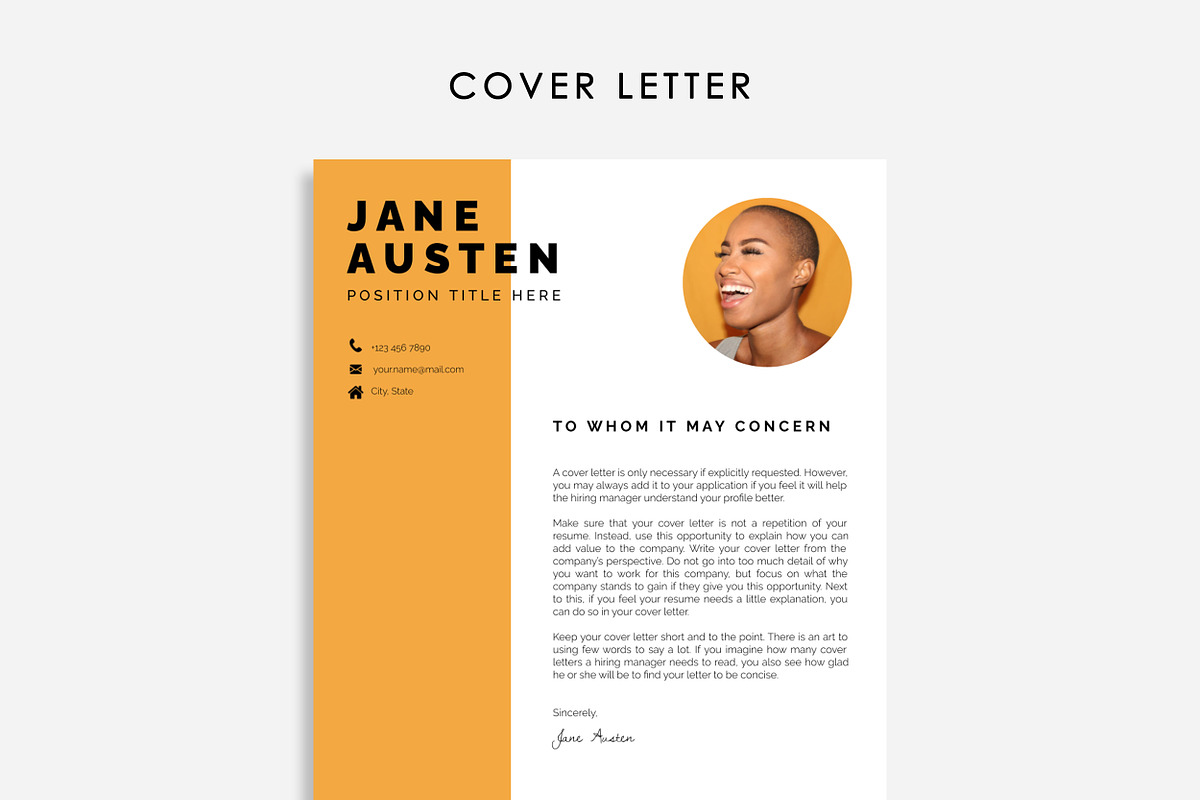 Creative Resume Template With Photo, a Resume Template by DesignStudioTeti (Photo 6 of 9)