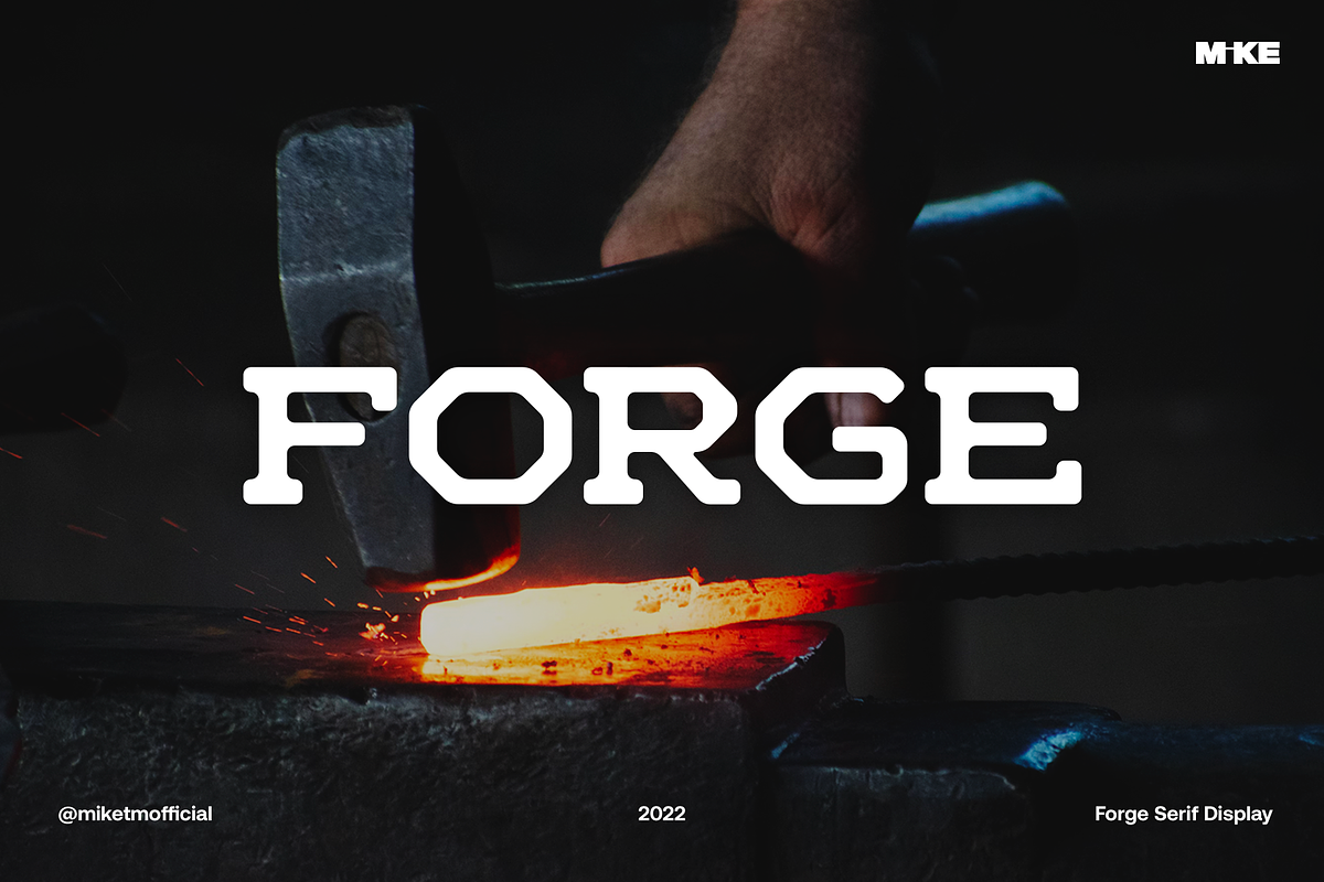 Forge Serif Display, a Font by MIKE™ (Photo 1 of 5)
