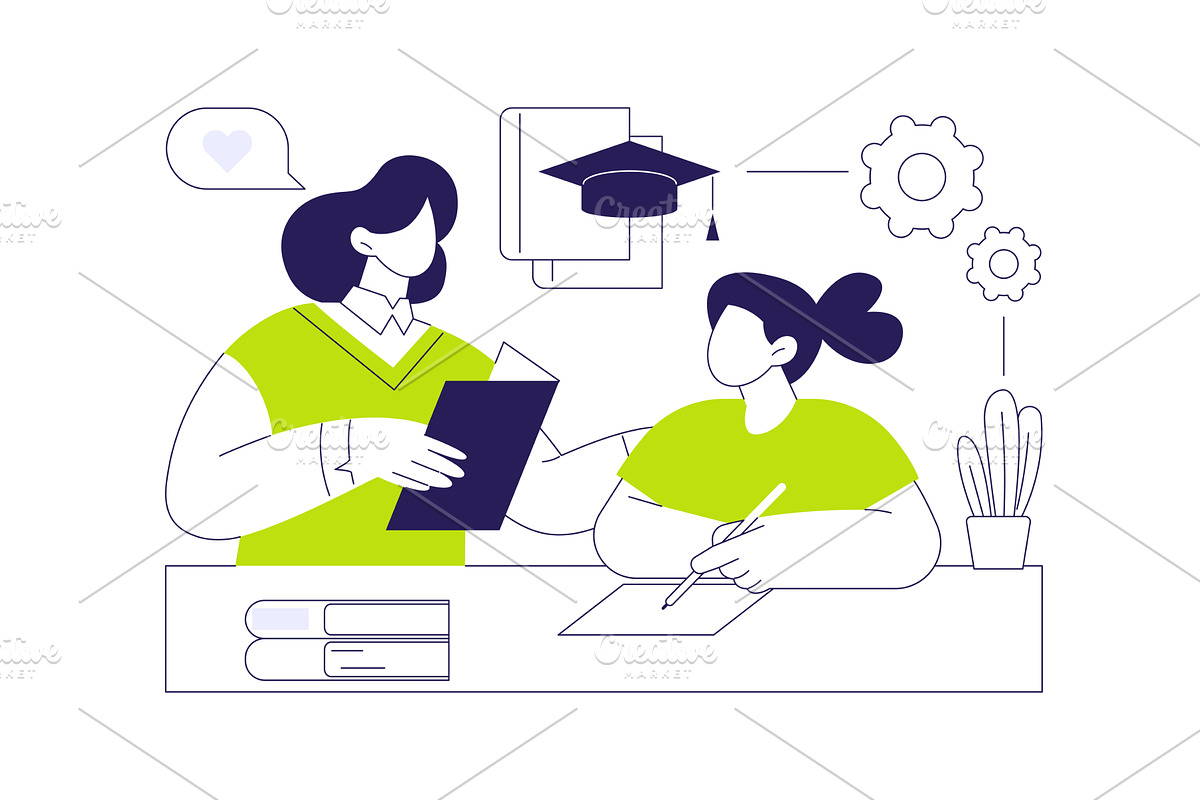 Tutor isolated cartoon vector, a Finance Illustration by Visual Generation