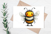 Whimsical Bee Spring Clipart Bundle, an Illustration by Canvas Craft (Thumbnail 6 of 7)