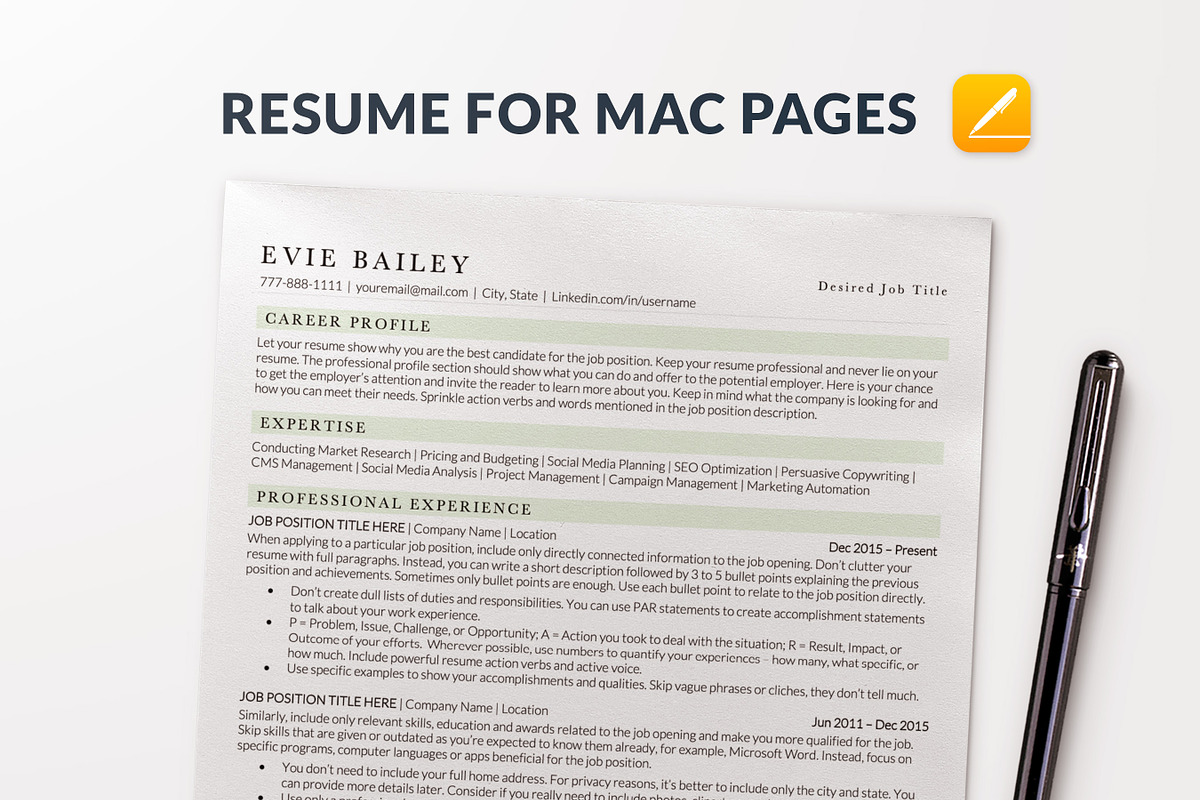Creative ATS Resume Template Pages, a Resume Template by BestResumes.Co (Photo 1 of 10)