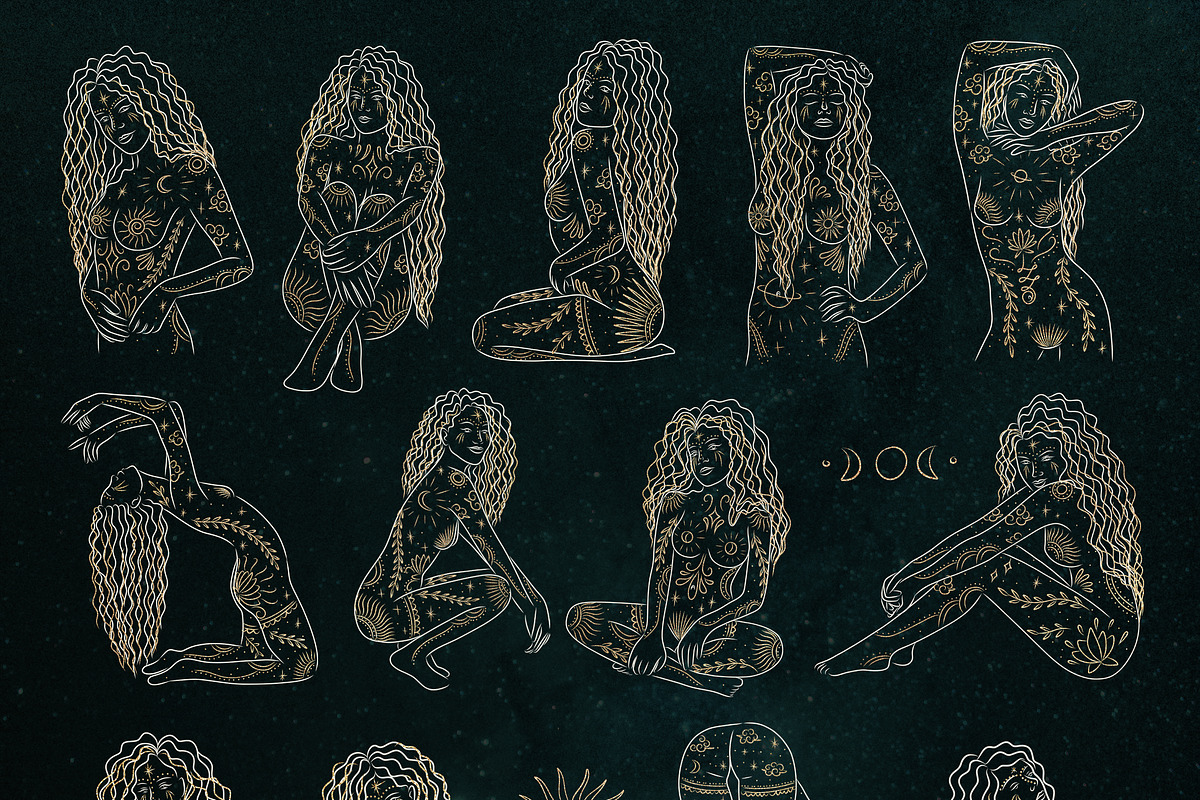 Moon girl. Cosmic female energy, an Object Graphic by Chikovnaya (Photo 10 of 11)
