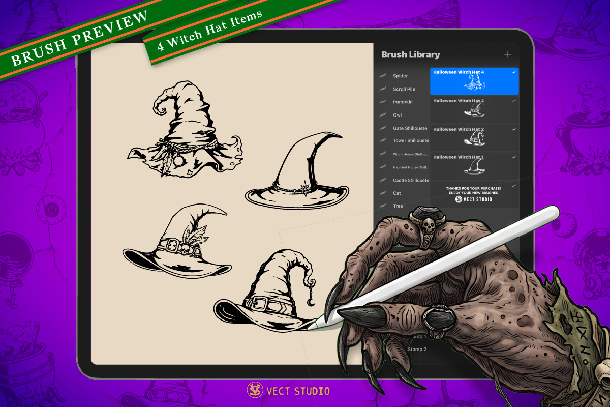 Halloween 209 Stamps Collection, a Brush Add-On by vectstudio (Photo 29 of 39)