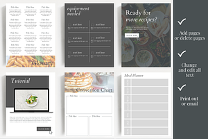 SALE! Recipe Book Template