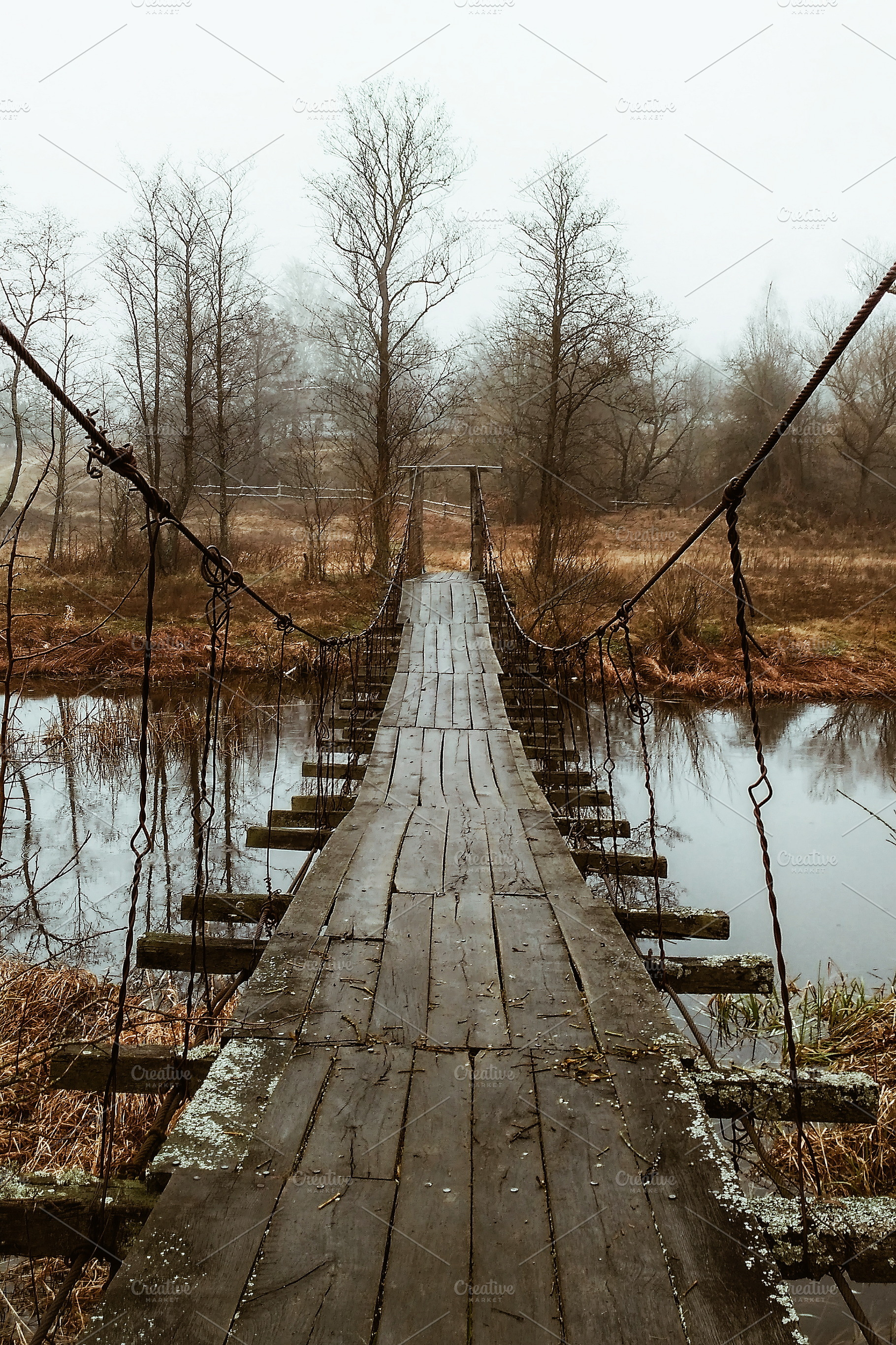 Old wooden bridge overpass, a Nature Photo by Photo by YuraYaryna